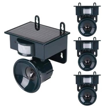 Imagem de Repelente Solar Ultrassonico Kit 3 Uni Sensor Presenca Animais Afasta Ratos Aves Pombos Cobras Escorpioes Protecao