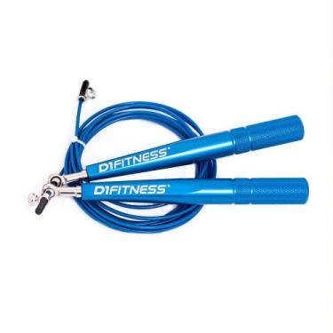 Imagem de Corda De Pular D1fitness Azul 3m Com Cabo Ergonômico