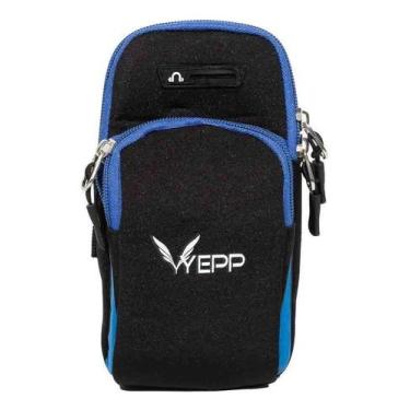 Imagem de Pochete Braçadeira Suporte Para Celular Com Duas Divisórias - YEPP, Az