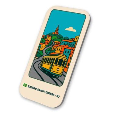 Imagem de Imã Souvenir Turístico Santa Teresa Rio de Janeiro 3x6cm - M-Planner