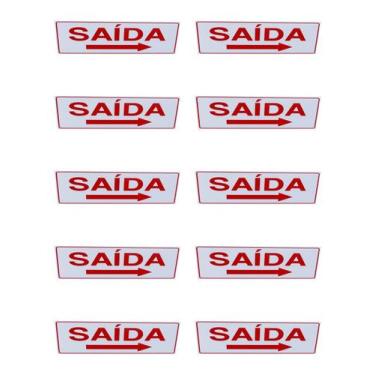 Imagem de KIT COMBO 10 Placa de Sinalização saida seta para direita - ASELETRO