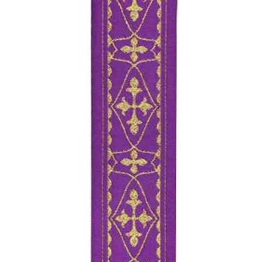 Imagem de Fita Galão Litúrgico 3 m x 5,0 cm larg des 66841 - Roxo - Najar