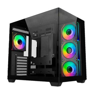 Imagem de Gabinete Cooler Master Elite 681 - Vidro Temperado - Mid Tower - Preto