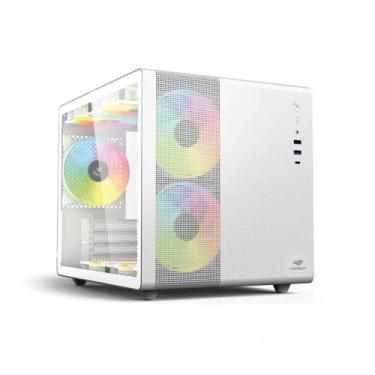 Imagem de Gabinete Gamer C3Tech Aquarius Branco - Lateral em Vidro Temperado - U