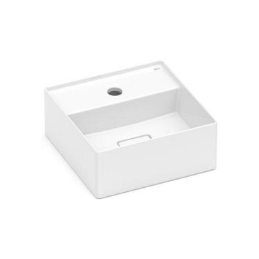 Imagem de Cuba de Apoio 30x30cm com Mesa T7 Terra Branco Roca
