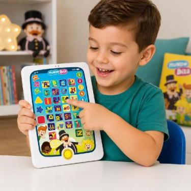 Imagem de Tablet infantil educativo musical interativ alfabeto numeral - Mundo B