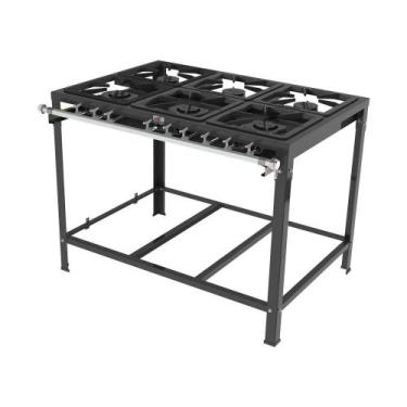Imagem de Fogao 6 Queimadores 3 Simples 3 Duplos Pmsd-63 S/forno - Progas - Prog