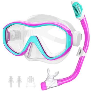 Imagem de Conjunto de máscaras de snorkel GoesWave Kids de 5 a 15 anos com barba