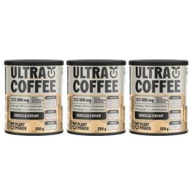 Imagem de Kit 3 ultracoffee vanilla 220g plant power foco e energia