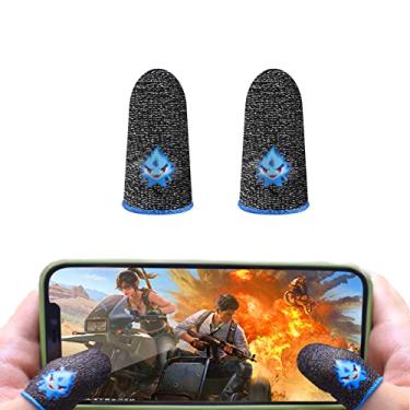 Imagem de Conjunto de luva luminosa para controle de jogo móvel, anti-suor, respirável, tela sensível ao toque, conjunto de joysticks de mira de disparo sensível para facas e regras de sobrevivência - preto