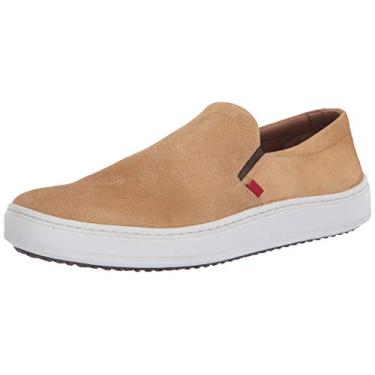 Imagem de MARC JOSEPH NEW YORK Tênis masculino veneziano de couro luxuoso feito no Brasil, Camurça mostarda, 7