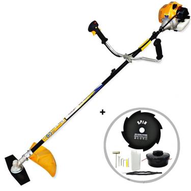 Imagem de Roçadeira Semiprofissional VR330H Vulcan 2T 33CC 1,3HP à Gasolina, Lâmina Facão + Disco Extra de 8 Pontas Furo 25mm Tamanho 200mm Espessura 1,5mm