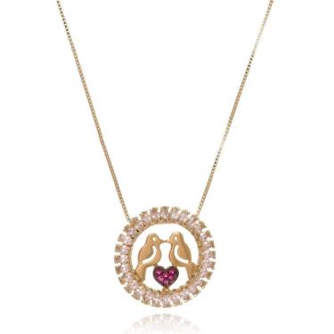 Imagem de Colar Passarinhos Apaixonados Trabalhado Em Zircônia