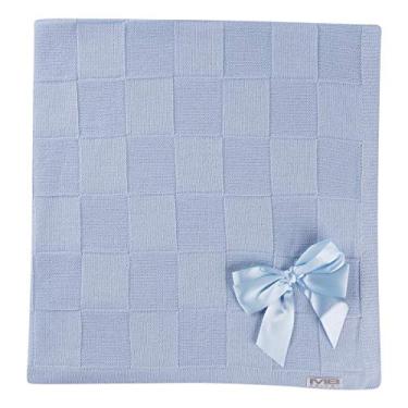 Imagem de MANTA BEBE PONTO ENTRELAÇADO AZUL BEBE