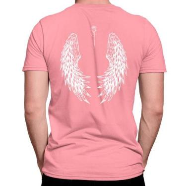 Imagem de Camiseta Estampada Asas Com Rosa Branca Flor - Mecca