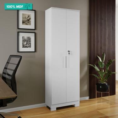 Imagem de Armário Multiuso 100% MDF 2 Portas Com Chave Bordo Ronipa Branco