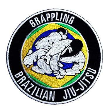 Imagem de Emblema Gi Brasileiro Jiu Jitsu Bordado/Costurar com Ferro 3,5" BJJ Grappling