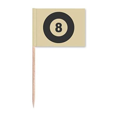 Imagem de Sinalizadores de palito de dente com padrão geométrico simples para esportes de bilhar decoração de festa