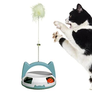 Imagem de Brinquedos para gatos interativos para gatos internos,Engraçado Girando Brinquedo Gatinho Bola - Brinquedos interativos para gatos, brinquedos para gatinhos, brinquedos para exercícios com Aocate