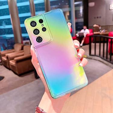 Imagem de Capa de telefone chapeada com mudança de cor para Samsung Galaxy A22 A32 A12 M12 A71 5G 4G S20 FE S21 S22 Ultra Plus Clear Capa rígida traseira, para A32 (4G)