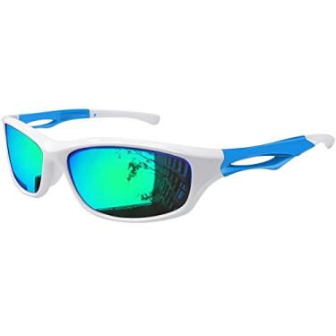 Imagem de Óculos de Sol Esportivo Polarizado para Masculino Femininos UV400 Proteção Ciclismo Dirigir Armação Inquebrável Joopin Óculos de Sol para Homens e mulheres (Lente Espelhada Verde)