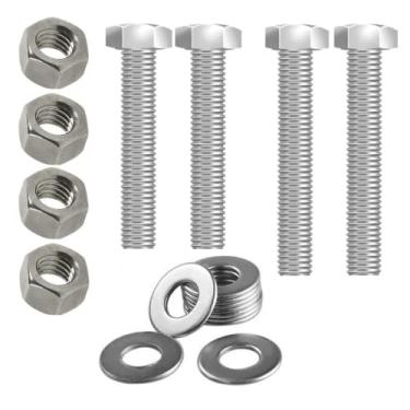 Imagem de Kit parafusos inox suporte motor compativel com DT CG125 Titan ES/KS/KSE 2000 a 2004 CG125 Fan 2005 a 2008 Fixação Peito Chassi