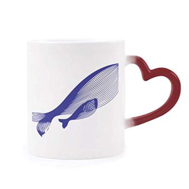 Imagem de Caneca gigante Ocean The Blue Whale sensível ao calor vermelha muda de cor