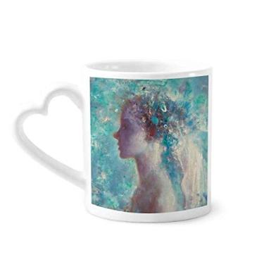 Imagem de Caneca de pintura a óleo XJJ da Appoggiatura para copos de cerâmica para café copo de coração de vidro