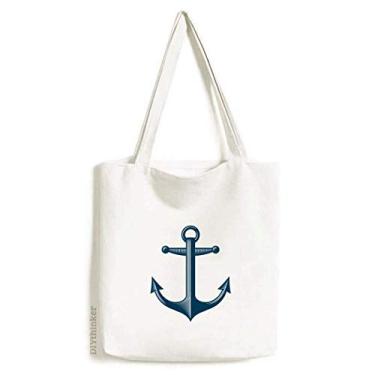 Imagem de Bolsa de lona Anchor Droits Admiralty Blue Military Ocean Bolsa de compras casual