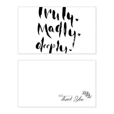 Imagem de Realmente loucamente citação estilo cartão de agradecimento aniversário aniversário saudação casamento agradecimento