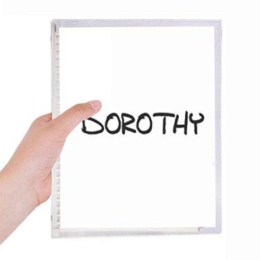 Imagem de Caderno de anotações especiais com nome inglês DOROTHY com folhas soltas e diário recarregável