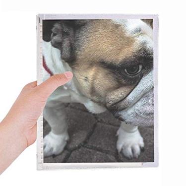 Imagem de Bulldog — Caderno de fotos de animais de estimação com folhas soltas e diário recarregável