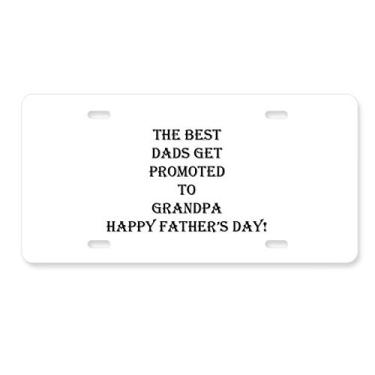 Imagem de DIYthinker Dad Promoted to Grandpa Father's Festival Placa de licença Decoração de aço inoxidável Automobile Tag