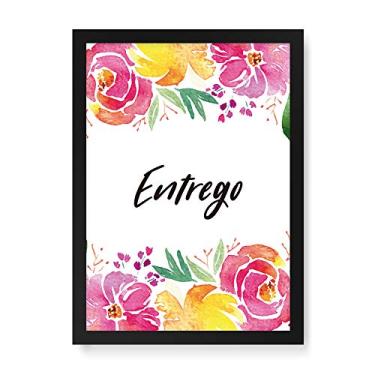 Imagem de Arte Maníacos Quadro Decorativo Floral Entrego - 23x16,25cm (Moldura caixa em laca preta)