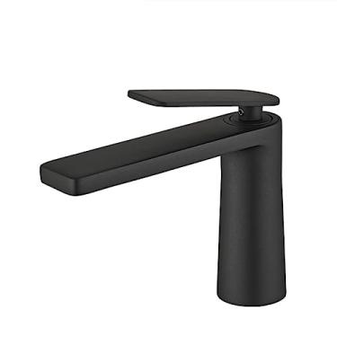 Imagem de Torneiras de Banheiro Torneira de Latão Preto/Branco Torneira de Lavatório Misturador de Pia de Banheiro Lavatório Misturador de Lavatório Tapices,b preto curto