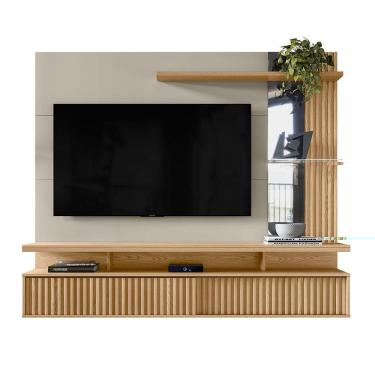 Imagem de Painel Home Marseille para TV até  60``  Carvalho Off White L01 Clique Chique
