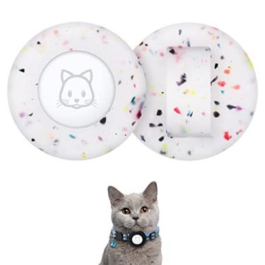 Imagem de SimpleThings Compatível com suporte de coleira AirTag, pequeno suporte de coleira compatível com Apple Air Tag GPS Tracker, 2 capas à prova d'água para coleira de gato, cachorro, animal de estimação