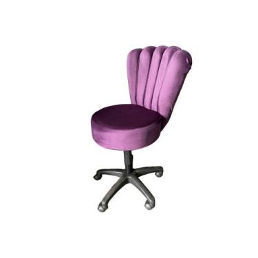 Imagem de Cadeira Mocho Pétala Regulagem De Altura - In9 Decor, Roxo