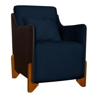 Imagem de Poltrona Decorativa P/ Sala Quarto Heloisa Veludo Composê em material 