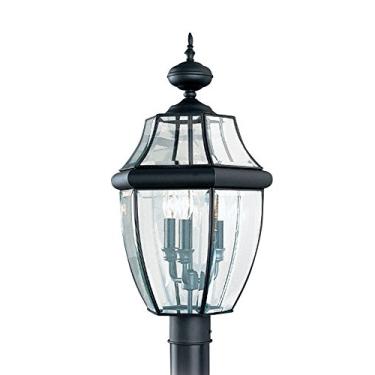 Imagem de Sea Gull Lighting 8239EN-12 Lancaster Lanterna poste externa com três luzes, preta
