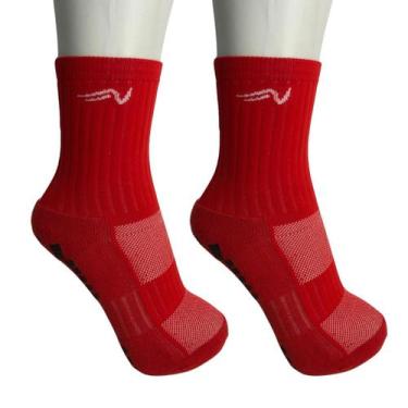 Imagem de Meia Antiderrapante Esportiva Emborrachada Tá Voando, Vermelho