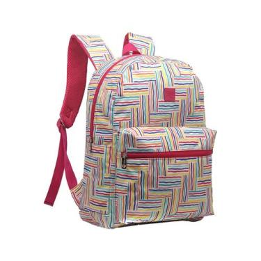 Imagem de Mochila Escolar Juvenil Colegial Faculdade Fundamental Médio Bolso Fro