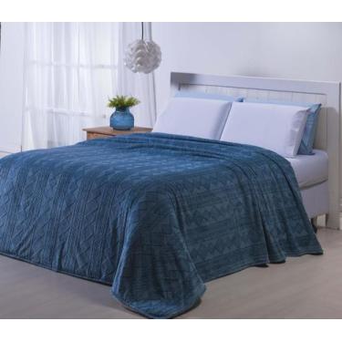 Imagem de Cobertor SOLTEIRO macio detalhe em relevo diversas cores - SAFIRA ENXO