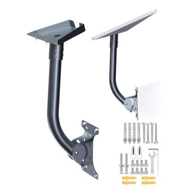 Imagem de STARSIKI Suporte de antena Precision Starlink Gen3 – Multi-ângulo ajustável, adaptador de alumínio robusto para instalações de parede/telhado/varanda/barco (sinal otimizado e configuração rápida)