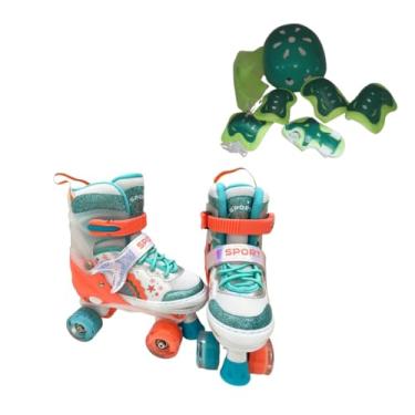 Imagem de Patins infantil (Quad sereia Laranja, M 33 ao 36)