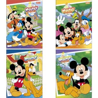 Imagem de Caderno Brochurão Capa Dura Mickey 80 Folhas - Pacote com 5 - Tilibra