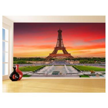 Imagem de Papel De Parede Paris Torre Eiffel Sol Nuvens 3,5M Ncd302