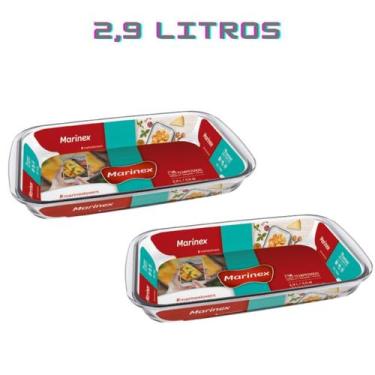 Imagem de Conj 2 Travessa Retangular Vidro 2,9L Nadir Forno Freezer - Nadir Figu