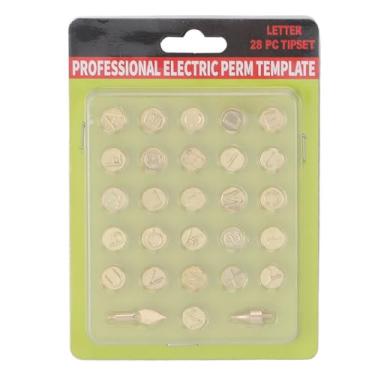 Imagem de Pilipane Kit de queima de madeira com 26 letras, ponta de entalhe do alfabeto de latão para personalização de papel de couro de madeira e projetos de marca