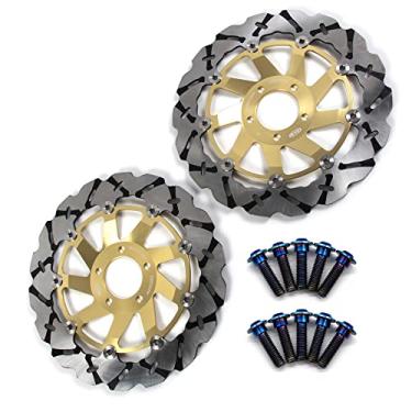 Imagem de Discos de freio dianteiro Arashi Rotores com parafusos de montagem para Kawasaki ZXR 400 91-02 750 89-95, Ninja ZX9R 00-01, ZZR1100 90-92, ZEPHYR 1100 93-98, ZRX1100 97-00, ZRX1200, ZRX1200. 0 ZRX1